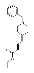 ethyl trans-4-(N-benzyl-4'-piperidinyliden)-2-butenoate Structure