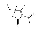 3-acetyl-5-ethyl-4,5-dimethylfuran-2-one Structure
