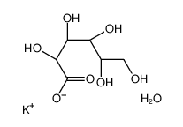 potassium,(2R,3S,4R,5R)-2,3,4,5,6-pentahydroxyhexanoate,hydrate Structure
