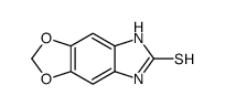 6H-1,3-Dioxolo[4,5-f]benzimidazole-6-thione,5,7-dihydro-(9CI)结构式