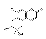6-(2,3-dihydroxy-3-methylbutyl)-7-methoxychromen-2-one Structure