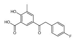 5-[(4-Fluorophenyl)acetyl]-2-hydroxy-3-methylbenzoic acid结构式