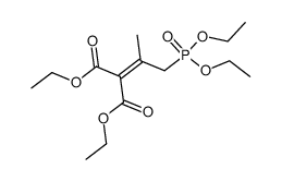 2-[2-(Diethoxy-phosphoryl)-1-methyl-ethylidene]-malonic acid diethyl ester结构式