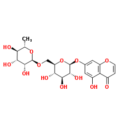 5,7-Dihydroxychromone 7-rutinoside Structure