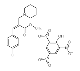 methyl (Z)-3-(4-chlorophenyl)-2-(1-piperidylmethyl)prop-2-enoate; 2,4,6-trinitrophenol picture