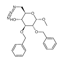 methyl 6-azido-2,3-di-O-benzyl-6-deoxy-α-D-glucopyranoside结构式