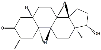 17β-Hydroxy-2β-methyl-5β-androstan-3-one Structure