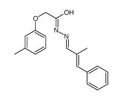 2-(3-methylphenoxy)-N-[(E)-[(E)-2-methyl-3-phenylprop-2-enylidene]amino]acetamide Structure
