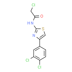 2-Chloro-N-[4-(3,4-dichloro-phenyl)-thiazol-2-yl]-acetamide结构式