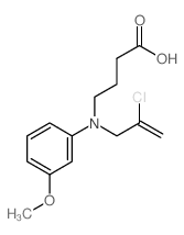 4-[2-chloroprop-2-enyl-(3-methoxyphenyl)amino]butanoic acid结构式