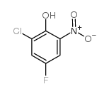 2-氯-4-氟-6-硝基苯酚结构式