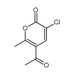 5-acetyl-3-chloro-6-methyl-pyran-2-one结构式