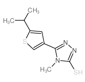 5-(5-异丙基噻吩-3-基)-4-甲基-4H-1,2,4-噻唑-3-硫醇结构式