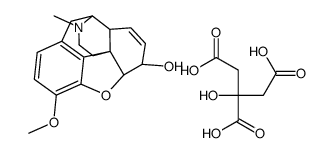 (4R,4aR,7S,7aR,12bS)-9-methoxy-3-methyl-2,4,4a,7,7a,13-hexahydro-1H-4,12-methanobenzofuro[3,2-e]isoquinoline-7-ol,2-hydroxypropane-1,2,3-tricarboxylic acid结构式