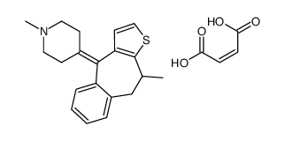 (E)-but-2-enedioic acid,1-methyl-4-(4-methyl-4,5-dihydrobenzo[1,2]cyclohepta[3,4-b]thiophen-10-ylidene)piperidine结构式