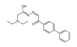N,N-Diethylglycine (p-phenylphenacylidene)hydrazide结构式