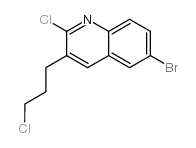 6-BROMO-2-CHLORO-3-(3-CHLORO-PROPYL)-QUINOLINE structure