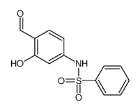 N-(4-甲酰基-3-羟基苯基)苯磺胺结构式