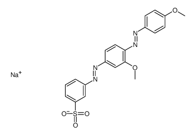 3-[[3-甲氧基-4-[(4-甲氧苯基)偶氮]苯基]偶氮]-苯磺酸钠盐结构式