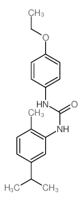 3-(4-ethoxyphenyl)-1-(2-methyl-5-propan-2-yl-phenyl)urea结构式