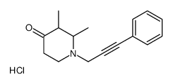 2,3-dimethyl-1-(3-phenylprop-2-ynyl)piperidin-4-one,hydrochloride Structure