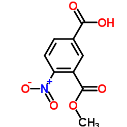 4-硝基-3-甲氧基羰基苯甲酸结构式