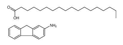 9H-fluoren-2-amine,octadecanoic acid Structure