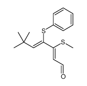 6,6-dimethyl-3-methylsulfanyl-4-phenylsulfanylhepta-2,4-dienal Structure