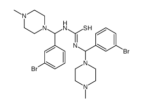 1,3-bis[(3-bromophenyl)-(4-methylpiperazin-1-yl)methyl]thiourea Structure