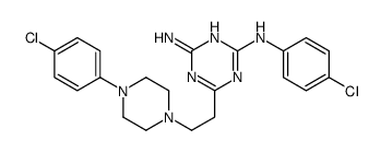 2-N-(4-chlorophenyl)-6-[2-[4-(4-chlorophenyl)piperazin-1-yl]ethyl]-1,3,5-triazine-2,4-diamine结构式