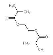 Propanoic acid,2-methyl-, 1,1'-(1,2-ethanediyl) ester Structure