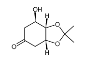 (3R,4R,5R)-5-hydroxy-3,4-(isopropylidenedioxy)-1-cyclohexanone结构式