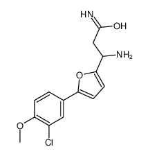 3-氨基-3-[5-(3-氯-4-甲氧基苯基)-2-呋喃]-丙酸酰胺结构式