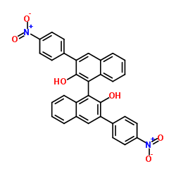 (R)-3,3'-双(4-硝基苯基)-1,1'-联萘酚结构式