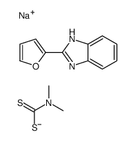 sodium,N,N-dimethylcarbamodithioate,2-(furan-2-yl)-1H-benzimidazole结构式