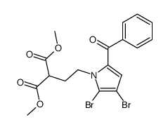 dimethyl[2-(2,3-dibromo-5-benzoylpyrrol-1-yl)ethyl]malonate Structure