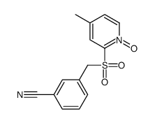 3-[(4-methyl-1-oxidopyridin-1-ium-2-yl)sulfonylmethyl]benzonitrile Structure