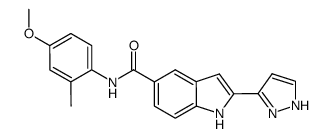 N-(4-methoxy-2-methylphenyl)-2-(1H-pyrazol-3-yl)-1H-indole-5-carboxamide Structure