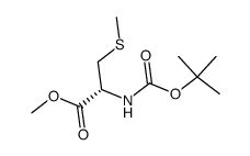 methyl (R)-2-(tert-butoxycarbonylamino)-3-methylthiopropanoate结构式