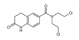6-{[di-(2-chloroethyl)]-aminocarbonyl}-3,4-dihydrocarbostyril Structure