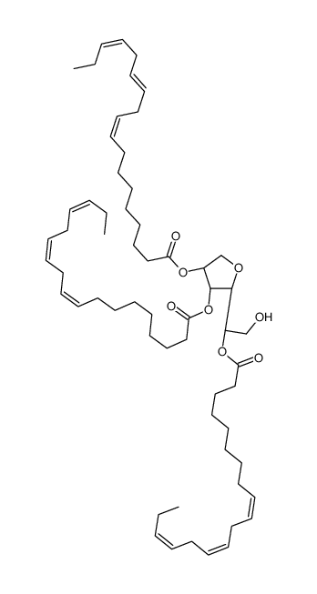 Sorbitan, tris[(Z,Z,Z)-9,12,15-octadecatrienoate] structure