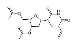 5-vinyl-3',5'-di-O-acetyl-2'-deoxyuridine结构式