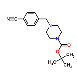 1-Boc-4-(4-氰基苄基)哌嗪结构式