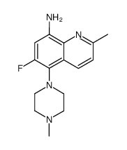 8-amino-6-fluoro-2-methyl-5-(4-methyl-1-piperazinyl)quinoline Structure