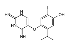 4-(2,4-diaminopyrimidin-5-yl)oxy-2-iodo-5-propan-2-ylphenol Structure