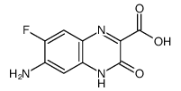6-Amino-7-fluoro-3-oxo-3,4-dihydro-2-quinoxalinecarboxylic acid Structure