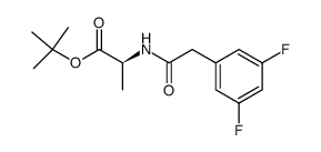 N-(3,5-difluorophenylacetyl)-L-alanine tert-butyl ester结构式