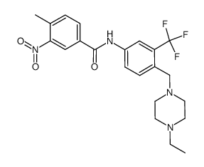 N-[4-(4-ethyl-piperazin-1-ylmethyl)-3-trifluoromethyl-phenyl]-4-methyl-3-nitrobenzamide结构式