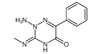 2-amino-3-(methylamino)-6-phenyl-1,2,4-triazin-5-one结构式