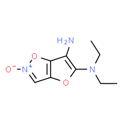 Furo[2,3-d]isoxazole-5,6-diamine,N,N-diethyl-,2-oxide (9CI) Structure